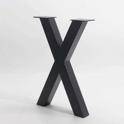 Modern Custom X Shape Table Leg Industrial Furniture Hardware Legs Wholesale Metal Bases For Dining Table